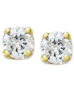 Diamond Earrings, 10k Gold Round Cut Diamond Stud Earrings   Earrings   Jewelry & Watches