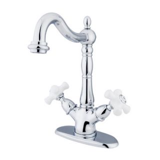 Heritage Double Handle Vessel Sink Faucet with Optional Cover Plate