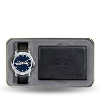 NFL Men's Team Logo Watch and Wallet Combo Gift Set  Seahawks
