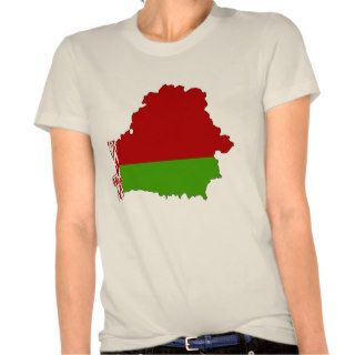 Belarus flag map t shirt