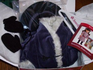 American Girl Samantha's Blue Velvet Holiday Coat, Hat and mittens for 18" Dolls   DOLL IS NOT INCLUDED Toys & Games