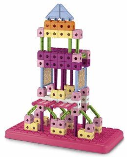 Fisher Price TRIO Building Set with storage   Pink Toys & Games
