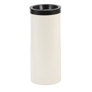 Peter Pepper Metal Cylindrical 24 28 H Trash Receptacle with Black
