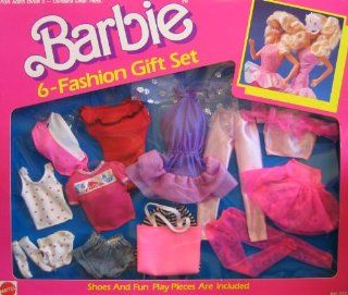 Barbie 6 Fashion Gift Set w Shoes & Fun Play Pieces (1989 Arco Toys, Mattel) Toys & Games