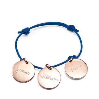 mother's personalised disc charm bracelet by merci maman