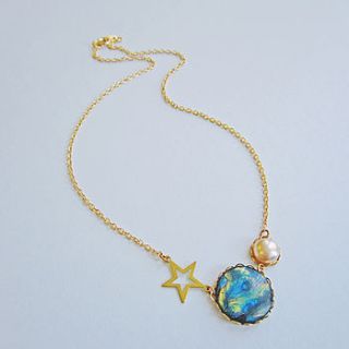 orbit earth and moon necklace by eclectic eccentricity