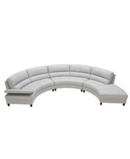 Franchesca Leather Sectional Living Room Furniture Collection   Furniture