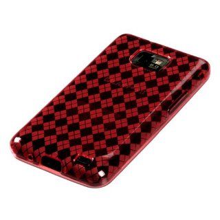 Asmyna SAMI777CASKCA128 Argyle Premium Slim and Durable Protective Cover for SAMSUNG I777 (Galaxy S II)    1 Pack   Retail Packaging   Red Cell Phones & Accessories