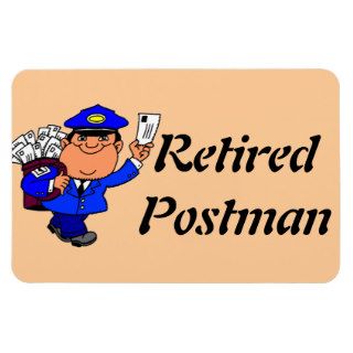 Retired Postman Rectangle Magnet