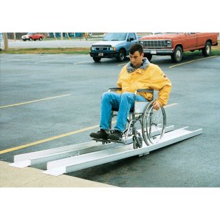 Vestil Fold-A-Way Wheelchair Ramp — 550-Lb. Capacity, 120in.L x 7 7/8in.W, Model# D-FAR-120  Folding Ramps