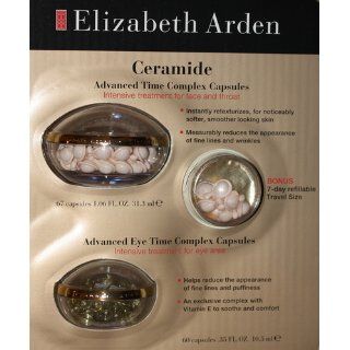Elizabeth Arden Ceramide *127 CAPSULES * Advanced Time Complex / Advanced Eye Time Complex FULL KIT + Travel  Skin Care Product Sets  Beauty