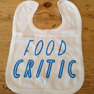 food critic green unisex bib by the joy of ex foundation