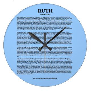 THE BIBLE RUTH CHAPTER TWO CLOCK