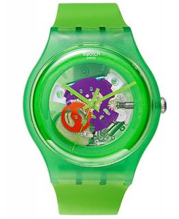 Swatch Watch, Unisex Swiss Green Lacquered Green Silicone Strap 41mm SUOG103   Watches   Jewelry & Watches