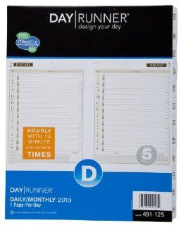 Day Runner PRO Recycled One Page Per Day Planning Pages, 8 1/2 x 11 Inches, 2013 (491 125 13)  Appointment Book And Planner Refills 