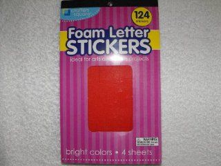 Crafters Square foam letter stickers 4 sheets 124 stickers Toys & Games