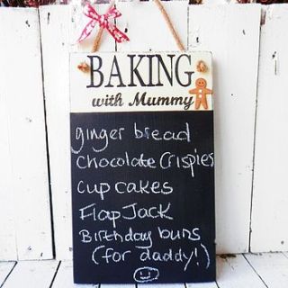 personalised baking with mummy chalkboard by potting shed designs