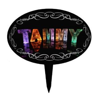 The Name Tammy    Name in Lights (Photograph) Cake Topper