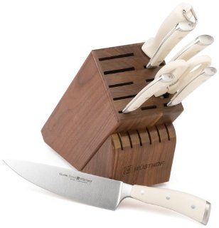 Wusthof Classic Ikon 8 Piece Knife Set with Block, Creme Kitchen & Dining