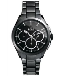 Rado Watch, Mens Swiss Automatic Chronograph Hyperchrome Black High Tech Ceramic Bracelet 45mm R32275152   Watches   Jewelry & Watches