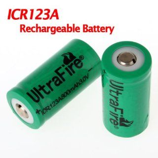 2pcs/lot ICR123A 3.0V 800mAh Rechargeable Lithium Batteries   Flashlights  