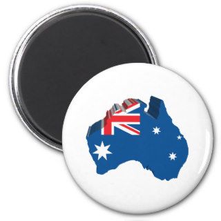 3D Map Of Australia Fridge Magnets