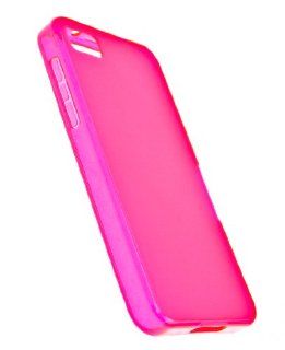 CASE123 Soft Matte TPU Gel Skin Case Cover for BlackBerry Z10   Neon Pink Cell Phones & Accessories