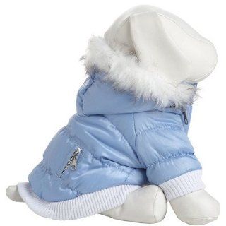 Pet Life DPF00062 Metallic Ski Parka Dog Coats with Removable Hood, X Small, Blue  Pet Hoodies 