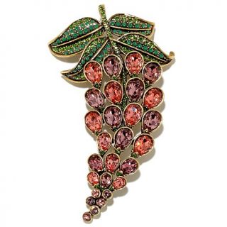 "Fabulous Foxglove" Crystal Accented Brooch