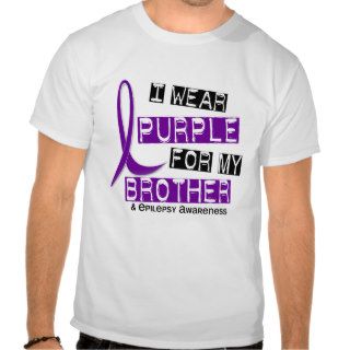 I Wear Purple For My Brother 37 Epilepsy T Shirt