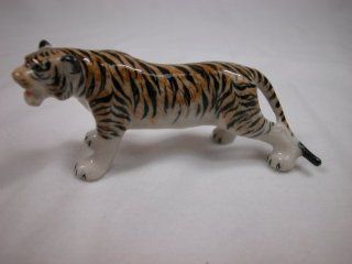Miniature Porcelain Jungle Wild Animals Tiger #AAW122   Collectible Figurines