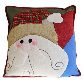 santa's face christmas cushion by sleepyheads