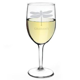 Dragonfly Personalized Wine Glass Kitchen & Dining
