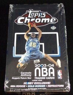 2003 04 Topps Chrome Basketball Unopened Hobby Box  Sports Related Trading Cards  Sports & Outdoors