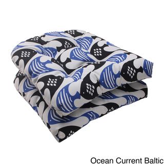 Pillow Perfect Outdoor Ocean Current Wicker Seat Cushions (Set of 2) Pillow Perfect Outdoor Cushions & Pillows