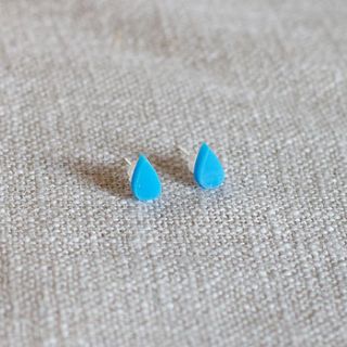 rain drop earrings by finest imaginary