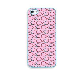 Infinite Love Pink Aqua Silicon Bumper iPhone 5 Case   Fits iPhone 5 Cell Phones & Accessories