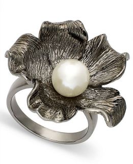 Sterling Silver Cultured Freshwater Pearl Flower Ring (8 1/2mm)   Rings   Jewelry & Watches
