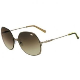 Lacoste L117S 317 Oversized Sunglasses Satin Khaki Clothing