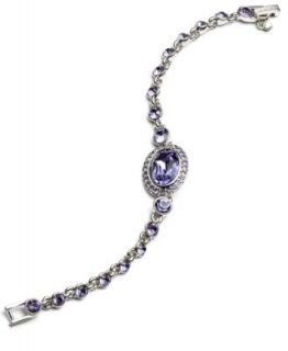 Givenchy Silver Tone Tanzanite Swarovski Element Drop Earrings   Fashion Jewelry   Jewelry & Watches