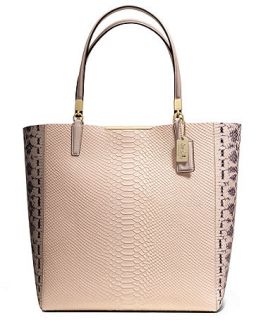COACH MADISON NORTH/SOUTH BONDED TOTE IN PYTHON EMBOSSED LEATHER   COACH   Handbags & Accessories