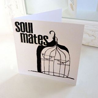 soul mates greetings card by my love lane