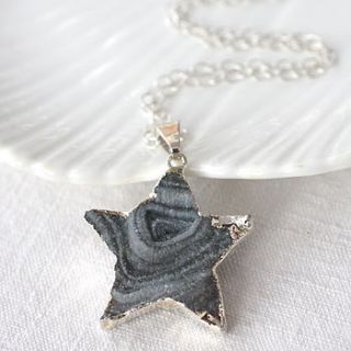 druzy geode star necklace by magpie living