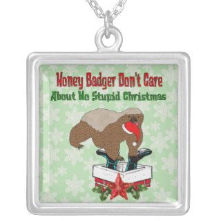 Anti Christmas Honey Badger Pendant