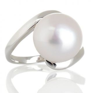 CL by Design Cultured Freshwater Pearl 'Button" Sterling Silver Ring