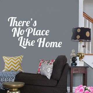 'there's no place like home' wall sticker by oakdene designs
