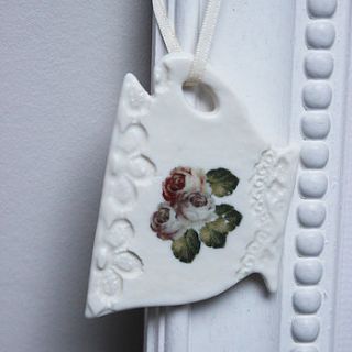 porcelain teacup hanging decoration by amanda mercer