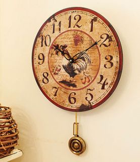 farmhouse rooster clock by dibor