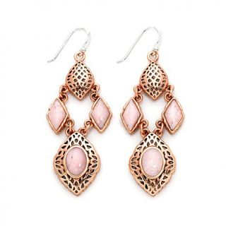 Studio Barse Pink Opal Copper "Arriate" Drop Earrings