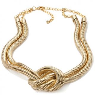 Bellezza Bronze Knot Design Snake Link 18" Necklace
